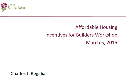 Affordable Housing Opportunities, Santa Rosa