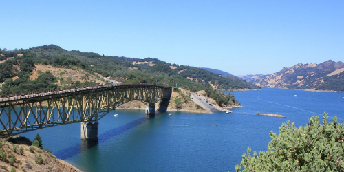 Aerial photo of Lake Sonoma